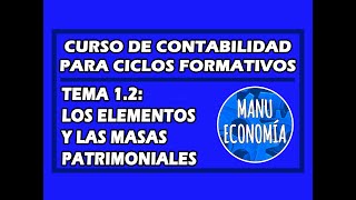 CONTABILIDAD 12 ELEMENTOS Y MASAS PATRIMONIALES [upl. by Yelik]