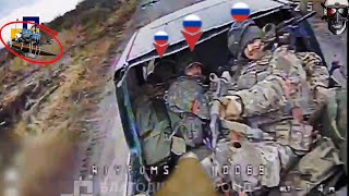 Horrible Ukrainian FPV drone brutally hunts down Russian soldiers before blowing them up one by one [upl. by Harland]