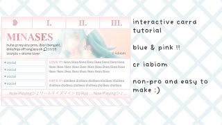 blue and pink interactive carrd 💭 cr iabiom [upl. by Chrissy61]