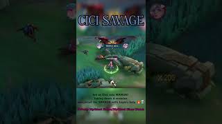 CICI SAVAGE with a SOLO MANIAC  MLBB Cici Savage Maniac Gameplay MobileLegendsBangBang LK [upl. by Rebba]