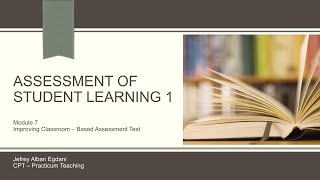 Module 7 Improving Classroom Based Assessment Test [upl. by Wauters157]