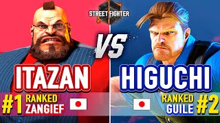 SF6 🔥 Itabashi 4 Ranked Zangief vs Higuchi 1 Ranked Guile 🔥 SF6 High Level Gameplay [upl. by Moreland]