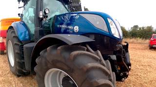 2019 New Holland T7225 Blue Power 67 Liter 6Cyl Diesel Tractor 205225HP with Straw Grinder [upl. by Blasien]