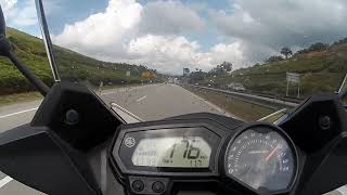 YAMAHA XJ6 DIVERSION top speed 223KMHMALAYSIA [upl. by Shannah731]