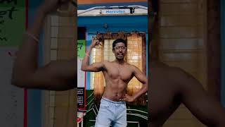 Biceps chin ups 💪 after workout 2sets with pose 👊 gym motivation kannada millionair music [upl. by Lightman509]