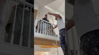 How to paint stair rails asmr diy satisfying shorts [upl. by Stich]