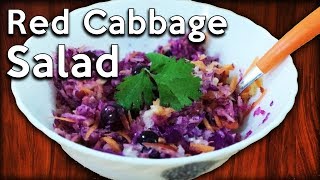 Red Cabbage Salad with Lime  Vegan Red Cabbage Salad  Asian Red Cabbage Salad  Keto Recipe [upl. by Particia]