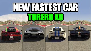 PEGASSI TORERO XO Vs Pariah Vs Krieger Vs Itali GTO  Speed Test  GTA 5 Online [upl. by Einnil]