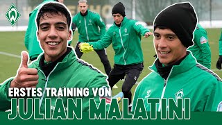 Julián Malatini  1 Training mit der Mannschaft  SV Werder Bremen [upl. by Zoarah644]