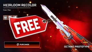 Get The New Octane Heirloom Recolor For Free In Apex Legends [upl. by Dwane987]