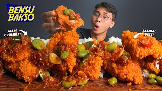 KAYA GINI VIRAL MUKBANG AYAM CRUMBLE BENSU VIRAL TIKTOK PAKE SAMBEL PETE PEDAS🥵 [upl. by Llehsram]