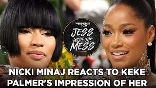 Nicki Minaj Reacts To Keke Palmers Impression Of Her TI Roasts Goes Off On Bouncer  More [upl. by Airrej]