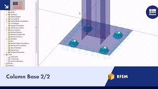 Dlubal RFEM  Column Base 22 [upl. by Dupuy]