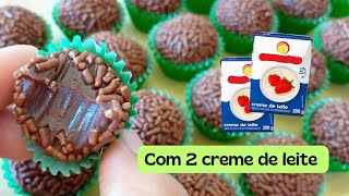 FAZENDO BRIGADEIROS COM 2 CREME DE LEITE  ME SURPREENDI [upl. by Xonk999]