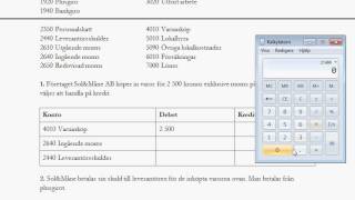 Företagsekonomi 1 Redovisning  Övningsuppgifter [upl. by Prebo]