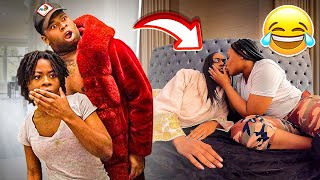 GETTING CAUGHT KISSING VIBING WITH P PRANK ON SIBLINGS HILARIOUS [upl. by Gan514]