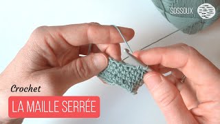 Comment faire des MAILLES SERREES au crochet en 6 étapes [upl. by Euhc]