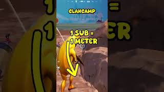 1 meter in Fortnite as a Banana for every sub Day 76 fortnite fortniteclips gaming fyp foryou [upl. by Kallick]