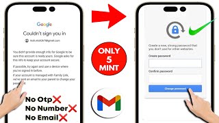 How to Recover Gmail Account without Phone Number and Recovery Email 2025 [upl. by Leigh]