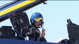 Jana Angel amp local principal fly high with Blue Angels [upl. by Riva]