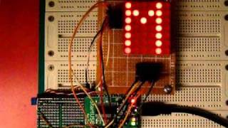 Interfacing a LED dot matrix to PICMicro [upl. by Knorring982]