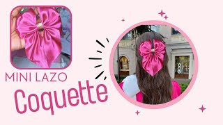 TUTORIAL Mini lazo Coquette 💕 Para niñas [upl. by Pessa646]