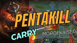 Mordekaiser Pentakill and Carry [upl. by Aerbas]