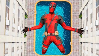 GTA 5 Deadpool Ragdolls JumpsFails Euphoria Physics 01 [upl. by Nylrehc970]