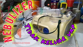 Memperbaiki Nebulizer tidak keluar uap dan cara perawatannya nebulizer kompressor omron alat [upl. by Eusebio]