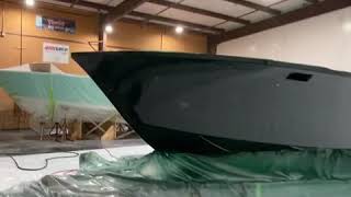 AWLGRIP BOAT PAINT  FOLLOW THE FIBERGLASS REPAIR OF A PREVIOUS BOAT RESTORATION [upl. by Darrey]