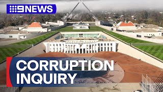 Parliament house raided over corruption inquiry  9 News Australia [upl. by Isidoro105]