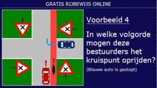 EXAMEN RIJBEWIJS B VRAGEN VOORRANG VOORRANGSREGELS 4 [upl. by Anihsak]