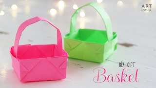 DIY Paper Basket  How to Make Easy Paper Basket for Gifts [upl. by Nuawtna]