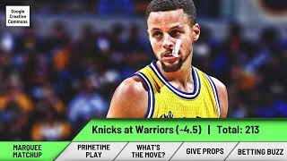 Marquee Matchup betting breakdown of Knicks at Warriors 45 [upl. by Artap]