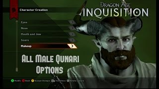 Dragon Age Inquisition  Character Creation Male Qunari quotPointy Sir Beardsquot [upl. by Gabrila]