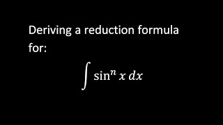 Power reduction formula for integrating sinnx [upl. by Nerat]