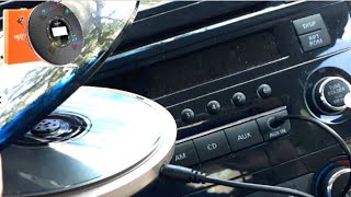 How Play Portable CD Player in Car WITHOUT One Using AUX Input Port FM Radio Transmitter HOTT Review [upl. by Vinita]