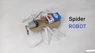 How To Make A Spider Robot  dc motor robot project [upl. by Ettesoj]