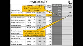 Driftsregnskap 1 forenklet avviksanalyse [upl. by Demetria]