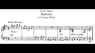 Scott Joplin 18681917  Ragtime Bethena w score [upl. by Atterbury]