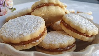 Alfajores  Dulce De Leche Sandwich Cookies [upl. by Yrad]