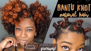 Defined Bantu Knot Out Breakdown  ShortMedium Natural Hair   Every Strand TM GIVEAWAY CLOSED [upl. by Safoelc]