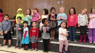 Preschool Spring Program song 7 Skinny marinky dinky dink I love you [upl. by Hannahoj]