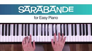 Sarabande Pezel  Easy Piano Sheet Music [upl. by Ahsimat]