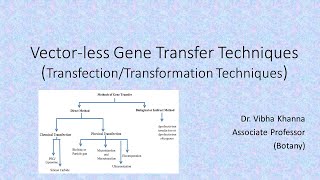 Vectorless Gene Transfer Techniques By Dr Vibha Khanna [upl. by Enelie646]