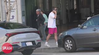 Shia LaBeouf Has A Tense Conversation On The Phone During Legal Worries In Los Angeles CA [upl. by Bernstein]