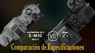 Olympus OMD EM10 Mark IV vs Nikon Z5 Una Comparación de Especificaciones [upl. by Susejedairam426]