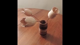 Fiore di legno 3  Wooden flower 3 [upl. by Aerdnad]