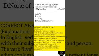 Present Simple Tense  TEST Your Knowledge shorts tenses [upl. by Ellsworth]