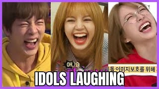 「FUNNY」KPOP IDOLS LAUGH COMPILATION [upl. by Tnecniv329]